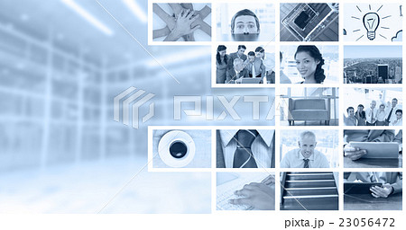 Composite image of nervous businessman peeking over desk Composite image of nervous businessman peeking over desk 23056472