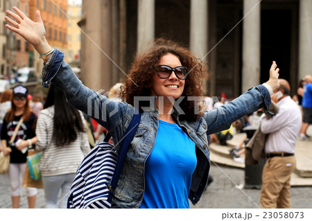 Young woman travels to Italy 23058073