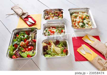 Healthy food take away in boxes, eating right 23058474