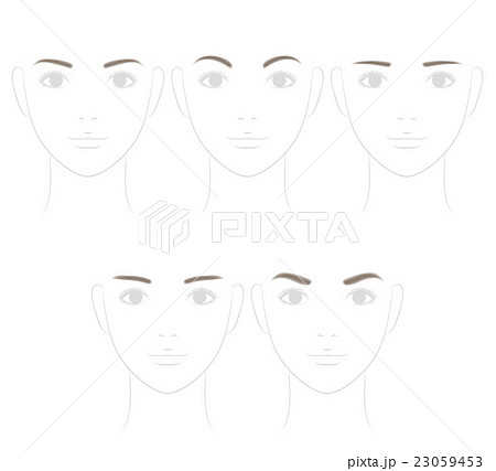 眉毛の形 ソフトなイメージのイラスト素材