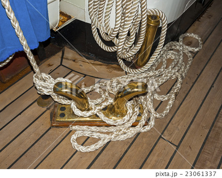 Sea knot on a ship deck 23061337