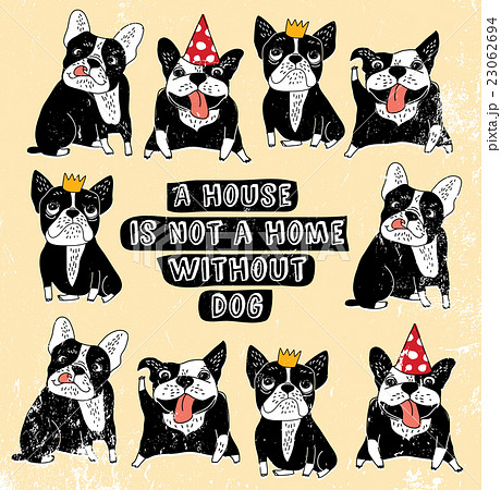 Dog French group bulldog vintage home sign frame 23062694