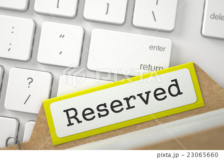 Sort Index Card with Reserved. 23065660