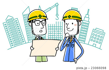建設にかかわる作業服の男性 23066098