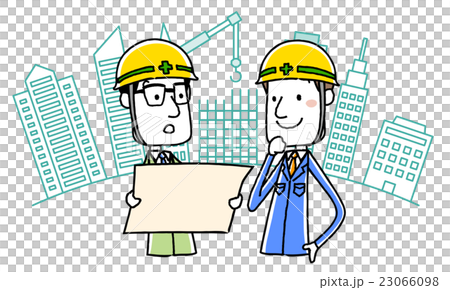 建設にかかわる作業服の男性 23066098