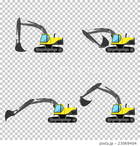 Сaterpillar excavator isolated on white background 23069484