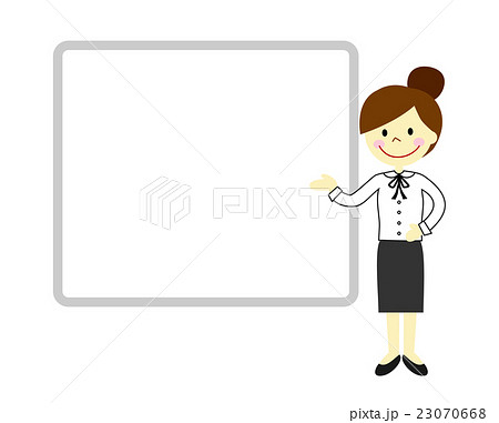 説明する女性 モニター 説明する女性 モニター 23070668
