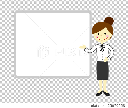 説明する女性 モニター 説明する女性 モニター 23070668