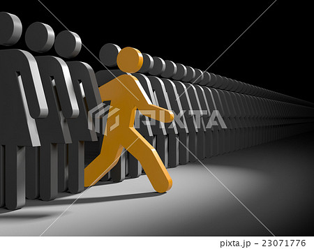 Man run from crowd of women's Man run from crowd of women's 23071776