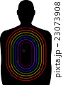 Homophobic Gun Crime - Target with Rainbow Lines 23073908