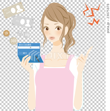 不耐煩的女性存摺和錢 23075878