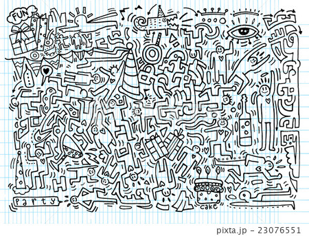 Hand drawn Doodle Vector Illustration of party 23076551