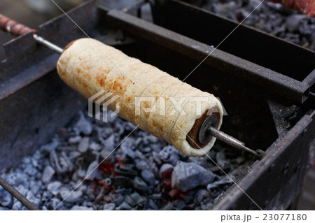 Czech traditional sweet pastry called Trdlo Czech traditional sweet pastry called Trdlo 23077180
