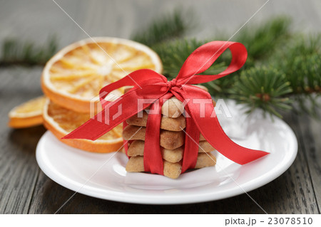 homemade star cookies tied with ribbon homemade star cookies tied with ribbon 23078510