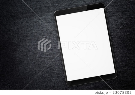 generic tablet pc on top of slate board generic tablet pc on top of slate board 23078803