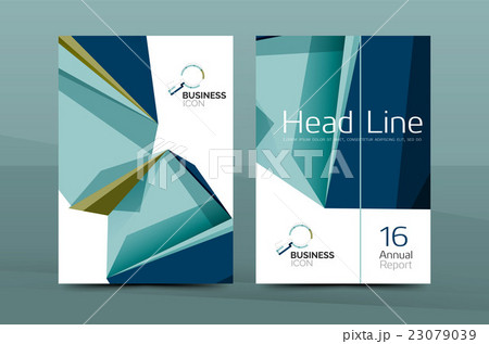 Geometric shapes design a4 cover 23079039