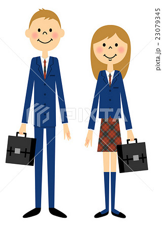 男子学生と女子学生 23079345