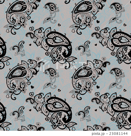 Paisley Hand drawn seamless pattern. 23081144