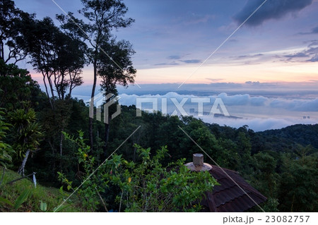 Sunrise above cloud from Penang Hill, George Town Sunrise above cloud from Penang Hill, George Town 23082757