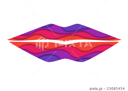 Pink lips in 3d style 23085454