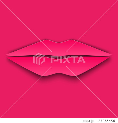 Pink lips in 3d style 23085456