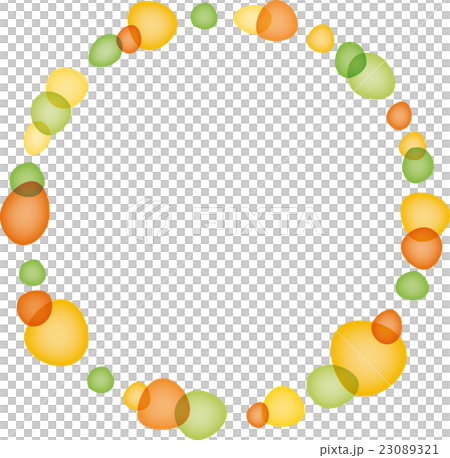 柑橘系のグミフレームのイラスト素材