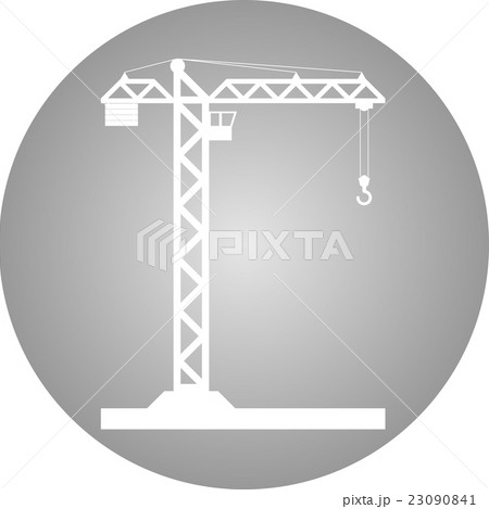 Building Tower crane icon - vector. 23090841