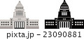 国会議事堂 シルエット 23090881