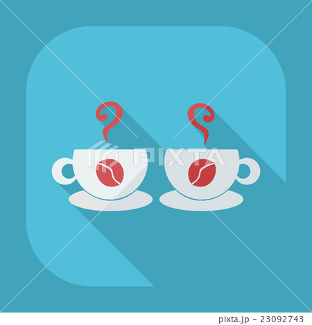 Flat modern design with shadow icon coffee 23092743