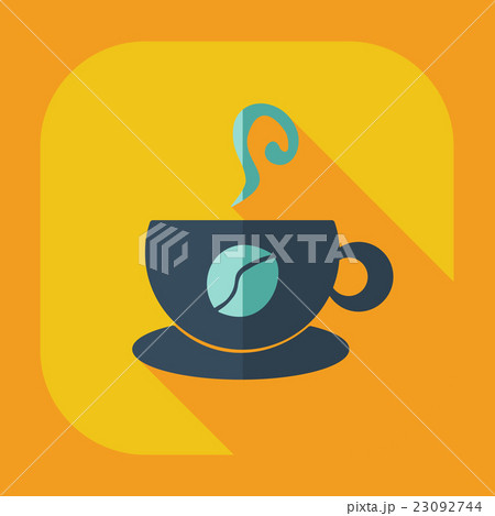 Flat modern design with shadow icon coffee 23092744