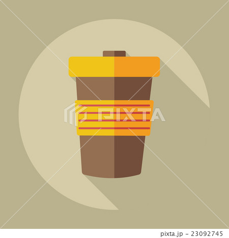 Flat modern design with shadow icon coffee 23092745
