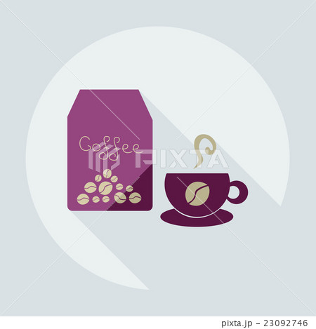 Flat modern design with shadow icon coffee 23092746