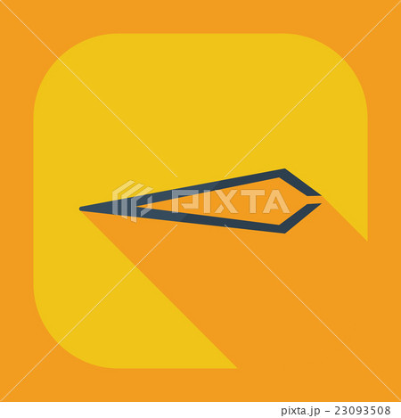 Flat modern design with shadow icons tweezers Flat modern design with shadow icons tweezers 23093508