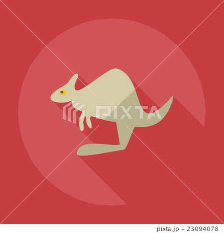 Flat modern design with shadow icons kangaroo Flat modern design with shadow icons kangaroo 23094078