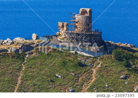 Genoese fortress Cembalo built beginning in 1357. 23097595
