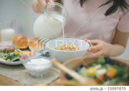 at breakfast at breakfast 23097870