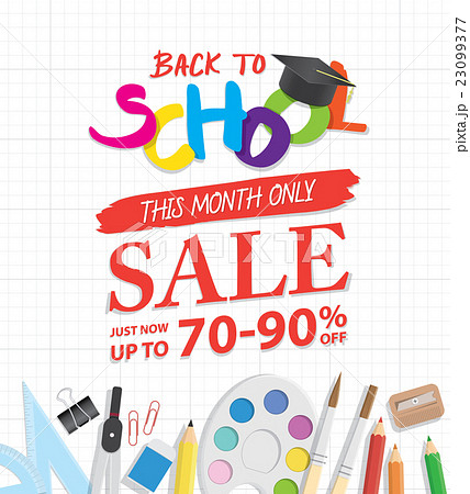 Back To School Sale heading design promotion. 23099377