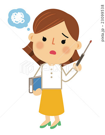 人物 働く女性 教員のイラスト素材