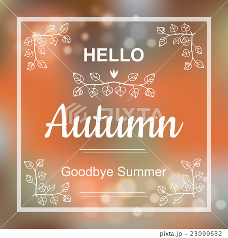 Hello Autumn card design Hello Autumn card design 23099632