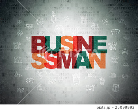 Finance concept: Businessman on Digital Data Paper 23099992