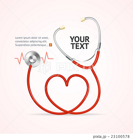 Red Stethoscope. Vector 23100578