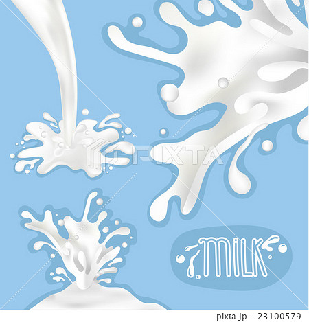 Milk splash set, vector illustration 23100579