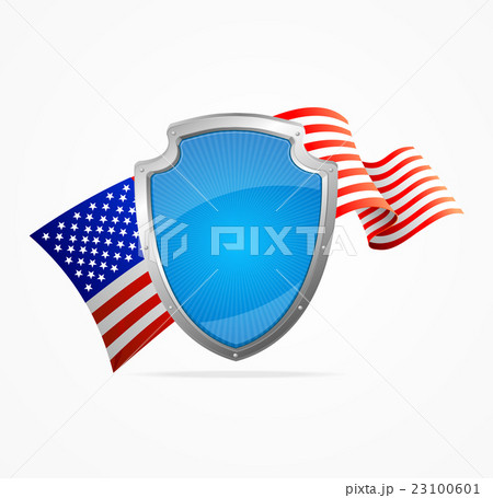 USA Flag and Shield. Vector 23100601
