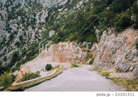 Mountain Road In Verdon Gorge In France. Mountain Road In Verdon Gorge In France. 23101311
