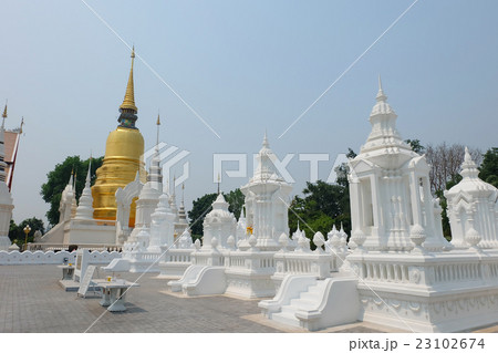 golden pagoda in wat suan dok temple 23102674