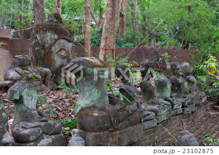 buddha statue in wat umong, chiang mai 23102875