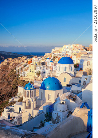 Oia village on Santorini island in Greece Oia village on Santorini island in Greece 23102997