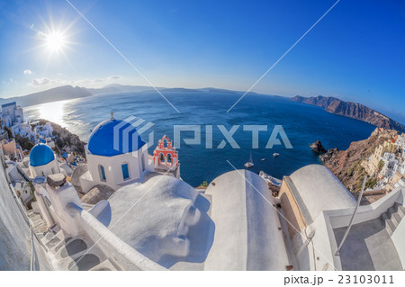 Oia village on Santorini island in Greece Oia village on Santorini island in Greece 23103011