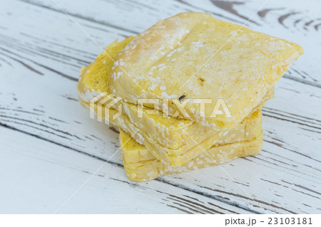 moldy bread on white table wood moldy bread on white table wood 23103181