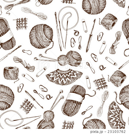 Pattern with knitting accesories 23103762
